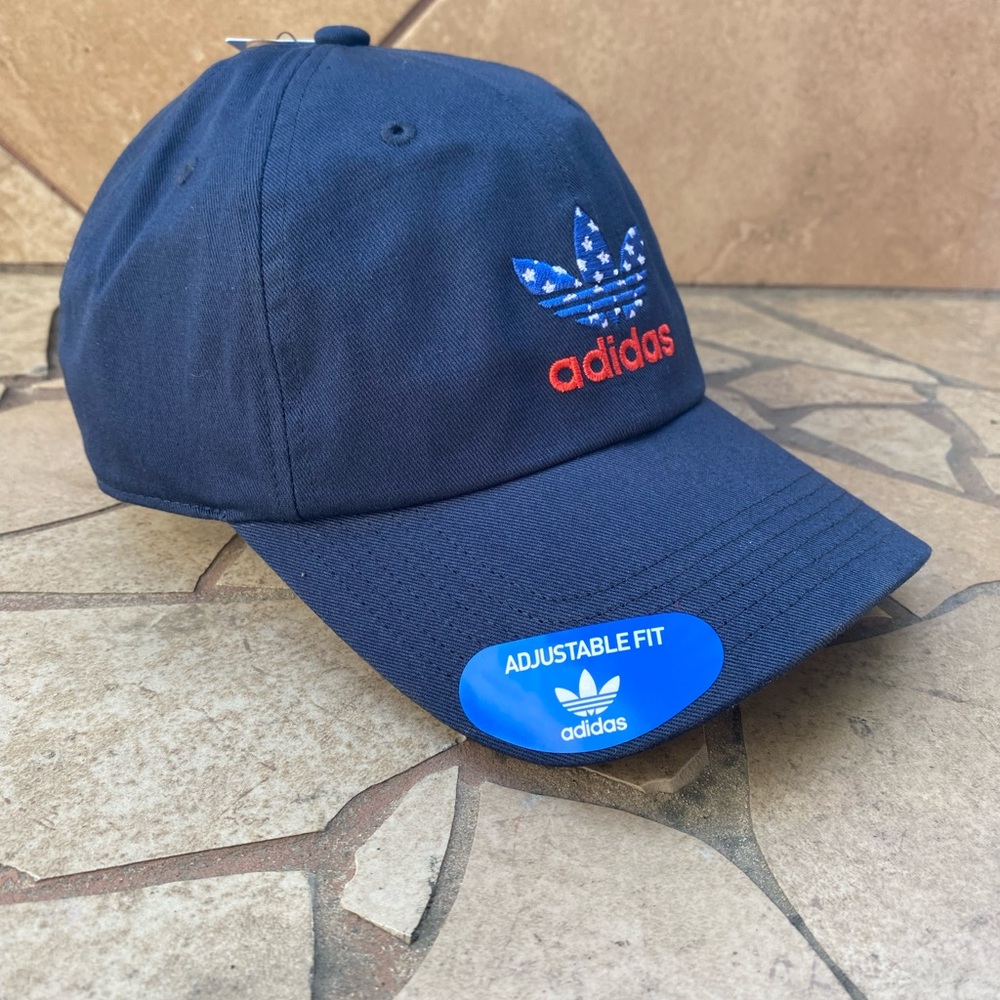 Adidas Stars and Stripes logo relaxed fit strap back adjustable hat